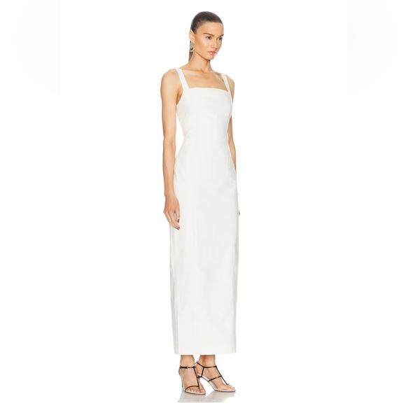 L'ACADEMIE by Marianna Renia Maxi Dress White cream Sleeveless poplin Revolve S - Picture 2 of 8